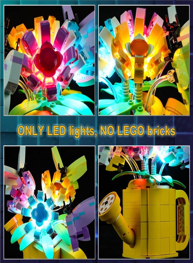 Vaodest مصباح LED من Vaodest لزهور Lego 31149 في علبة سقي، تصميم وتكوين متوافق مع الموديل 31149 (مصباح LED فقط، وليس مجموعة مكعبات البناء) - Image 4